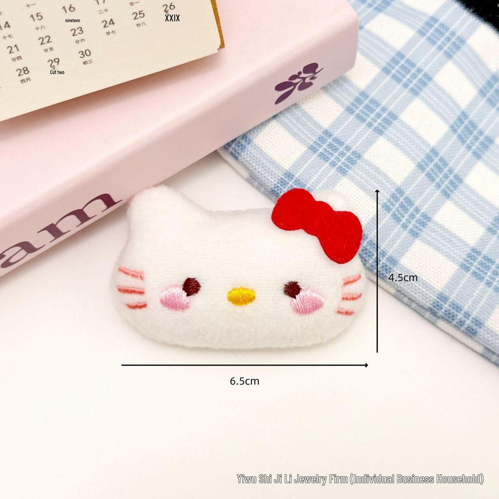 Cartoon KT Cat Doll Pendant: Cute Brooch for Clothes, Scarves, Hair Accessories