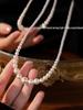 Pearl Gradient Clavicle Necklace - Women's Fashionable French Bead Jewelry
