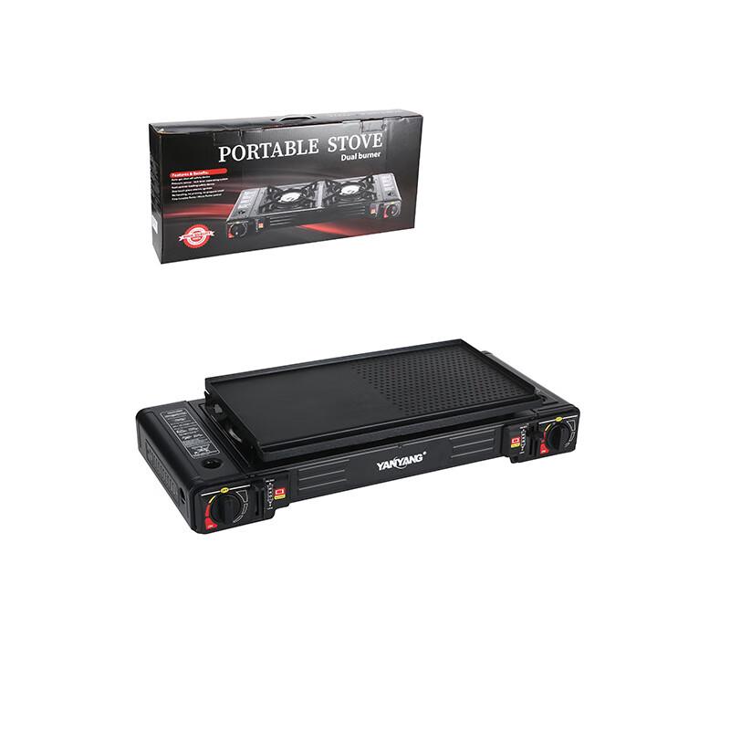 Portable Dual-Burner Butane Stove Standard Size