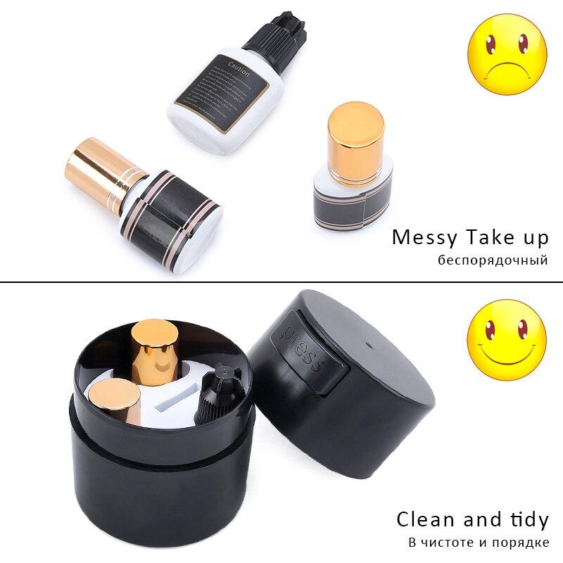 1 Pcs Matte Fashion Eyelash Glue Storage Tank Container Adhesive Stand Activated Carbon Sealed Storage Jar