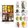 Fun Happy Easter Easter Eggs Chick Ornament Realistic Cute Rabbit Figurine Handmade Easter Decoration Festival Party
