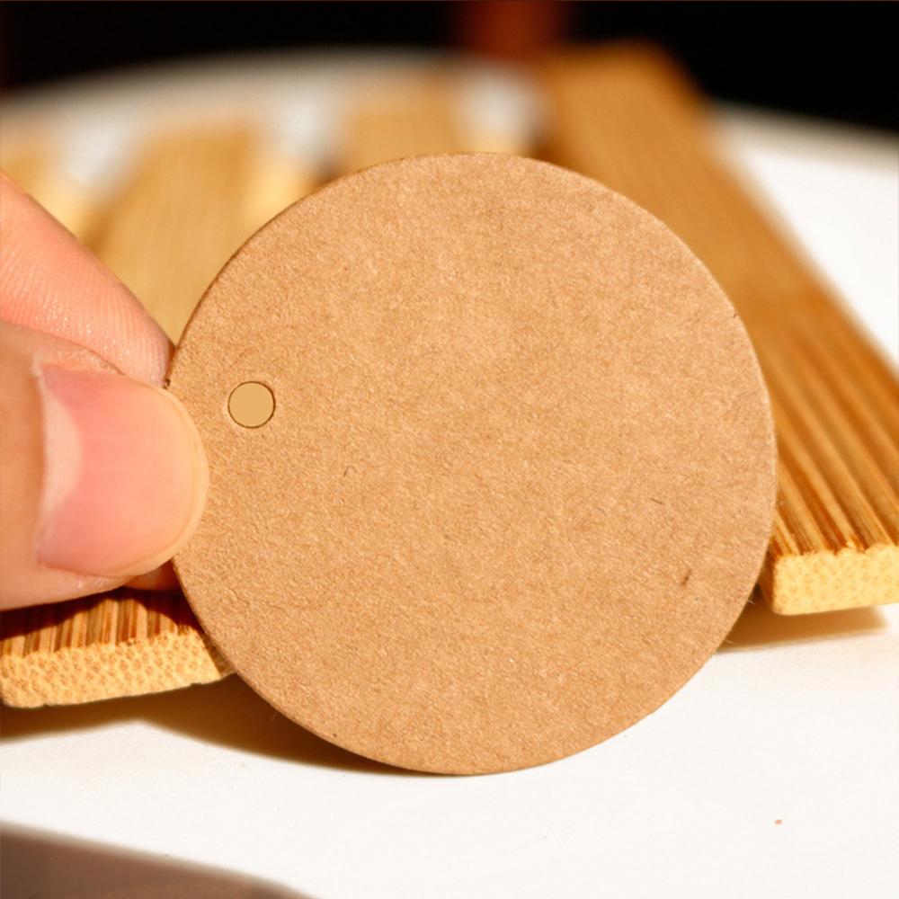 Xiaomi 100Pcs Round Tags 3/4/5cm Circle Kraft Paper Blank Gift Tags Price Tags with Hole Hang Tag for Craft Birthday Wedding Christmas450000