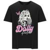 Tričko Dolly Parton Růžové Dolly Motýl Grafika Černé Tričko Country Legenda S-5XL