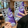 Phone Case: 2D Flat Samsung Galaxy A34 A35 M05 M06 S20 S22 S21 FE Plus 5G Case, Purple and White Spiral Gems, Christmas and Halloween Gift