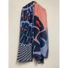 Used P00227 YARNZ Large Stole Multicolor Cashmere Silk Fluffy Soft High-Quality Stole Shawl Lightweight