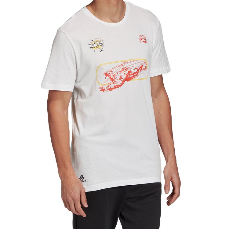Adidas Iron Man Graphic Tee Men Tops White FN1763