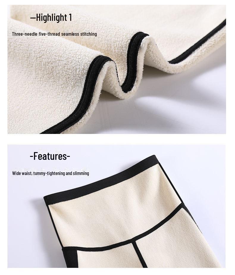 Lambskin Winter Leggings for Women - Velvet-Enhanced, Slimming Fit