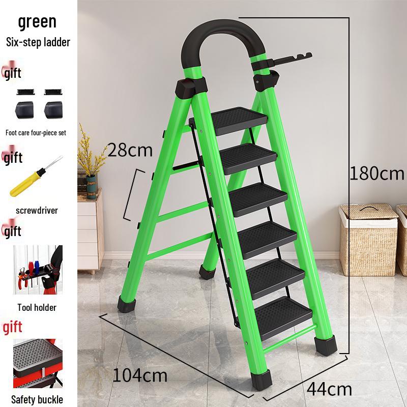 Portable Multifunctional Indoor A-Frame Ladder - 4/5 Step, Folding, Thickened, Telescopic, Mobile