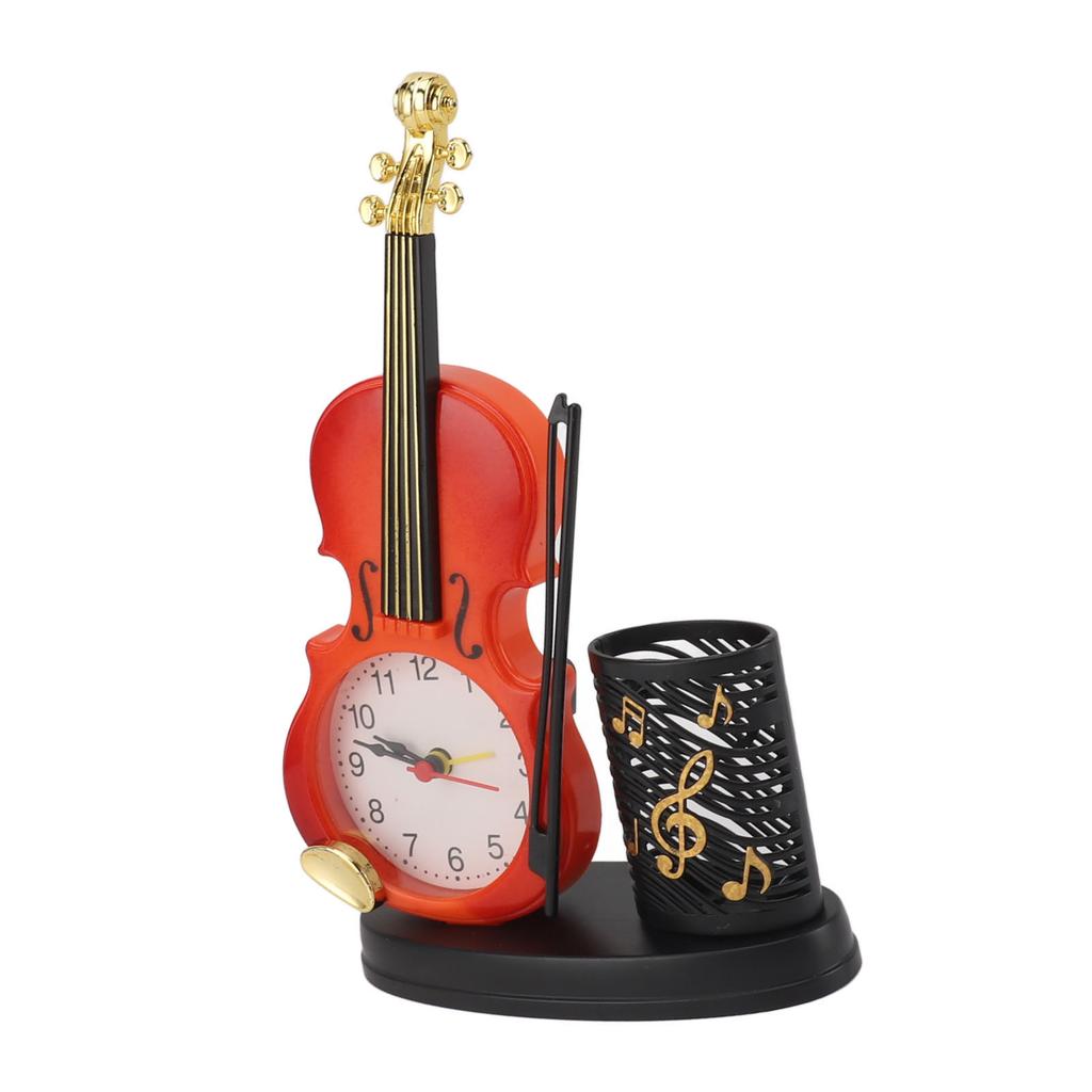 Geige Wecker Retro Mode Anspitzer Funktion Tischwecker Geigenform Neuheit