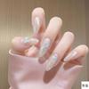 Ice Crystal Cat Eye Nail Art Stickers - Gentle, Colorful Floral Design