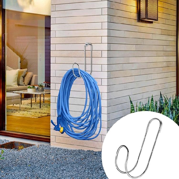 Set of 2 Heavy Duty Water Hose Hooks Rusts Resistant 304 Stainless Steel Hanger for Hanging Hoses Pipes Strollers Drills