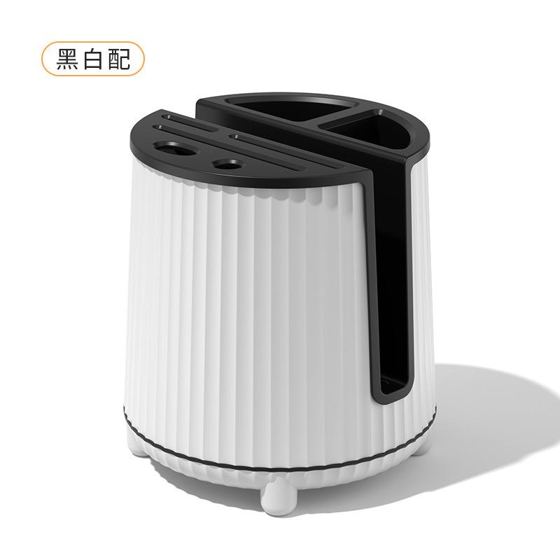 Kitchen Multi-function Knife Holder  Countertop Rotating Kitchen Knife Holder Chopstick Cage Knife Storage Rack белый