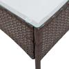 VidaXL Salon de jardin 4 pcs avec coussins Résine tressée Marron