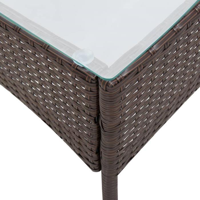 VidaXL Salon de jardin 4 pcs avec coussins Résine tressée Marron