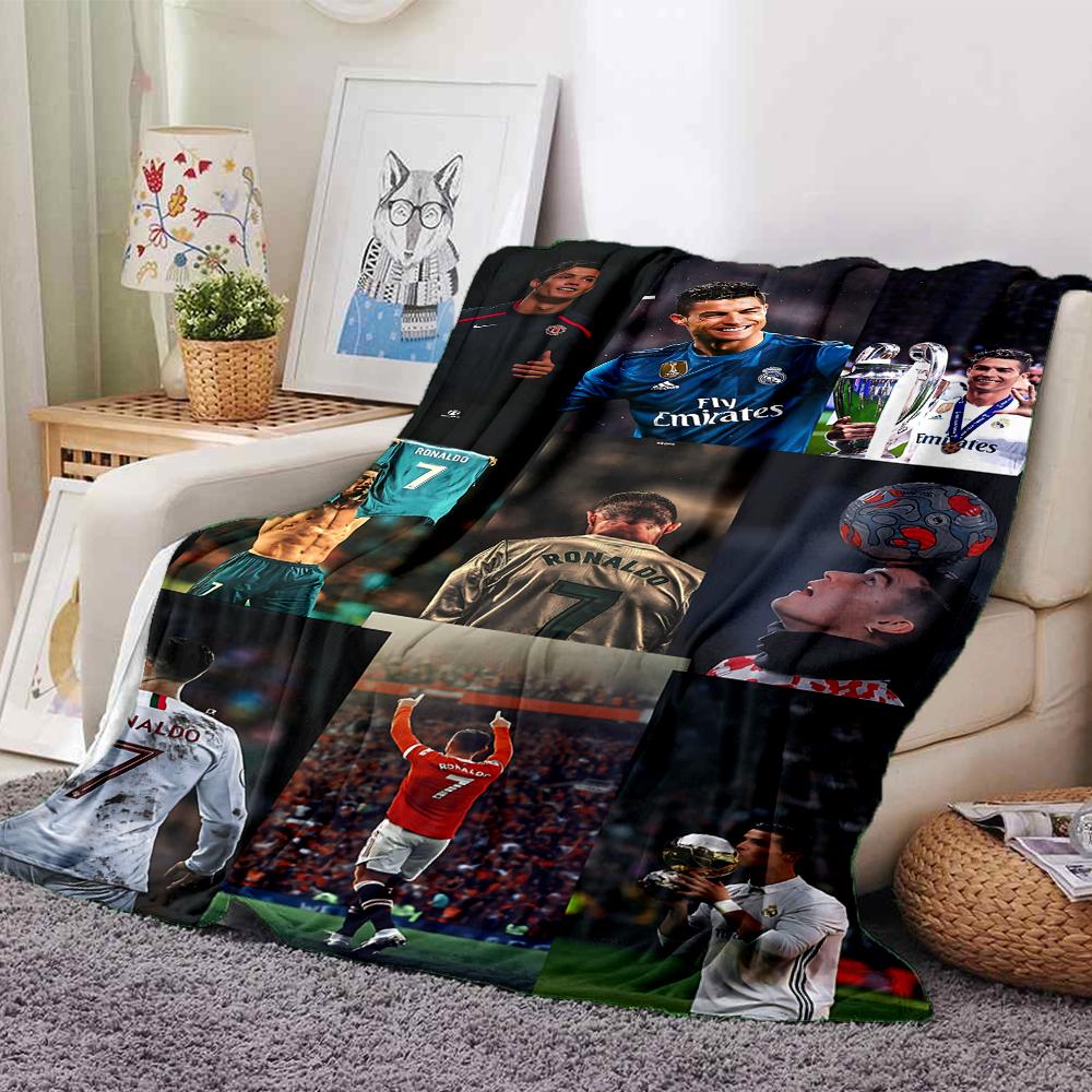 Football Celebration Moment printed flannel breathable and warm blanket, a stylish home gift, suitable for home, office and bedspread use. 0713a6