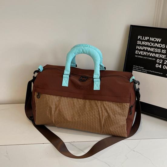 Women Gym Tote Duffle Bag with Wet Pocket And Shoe Compartment Nylon Weekender Bag Overnight Tote for Travel Fitness Dance