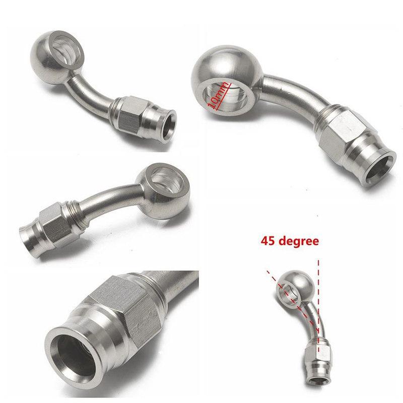 Suitable for Car and Motorcycle Brake Fisheye Stainless Steel Brake Hollow Steel Throat AN3 Oil Pipe Tee Banjo Joint
