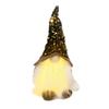 Christmas Gnome Figurine with Light-Up Sequin, Holiday Tabletop Decoration