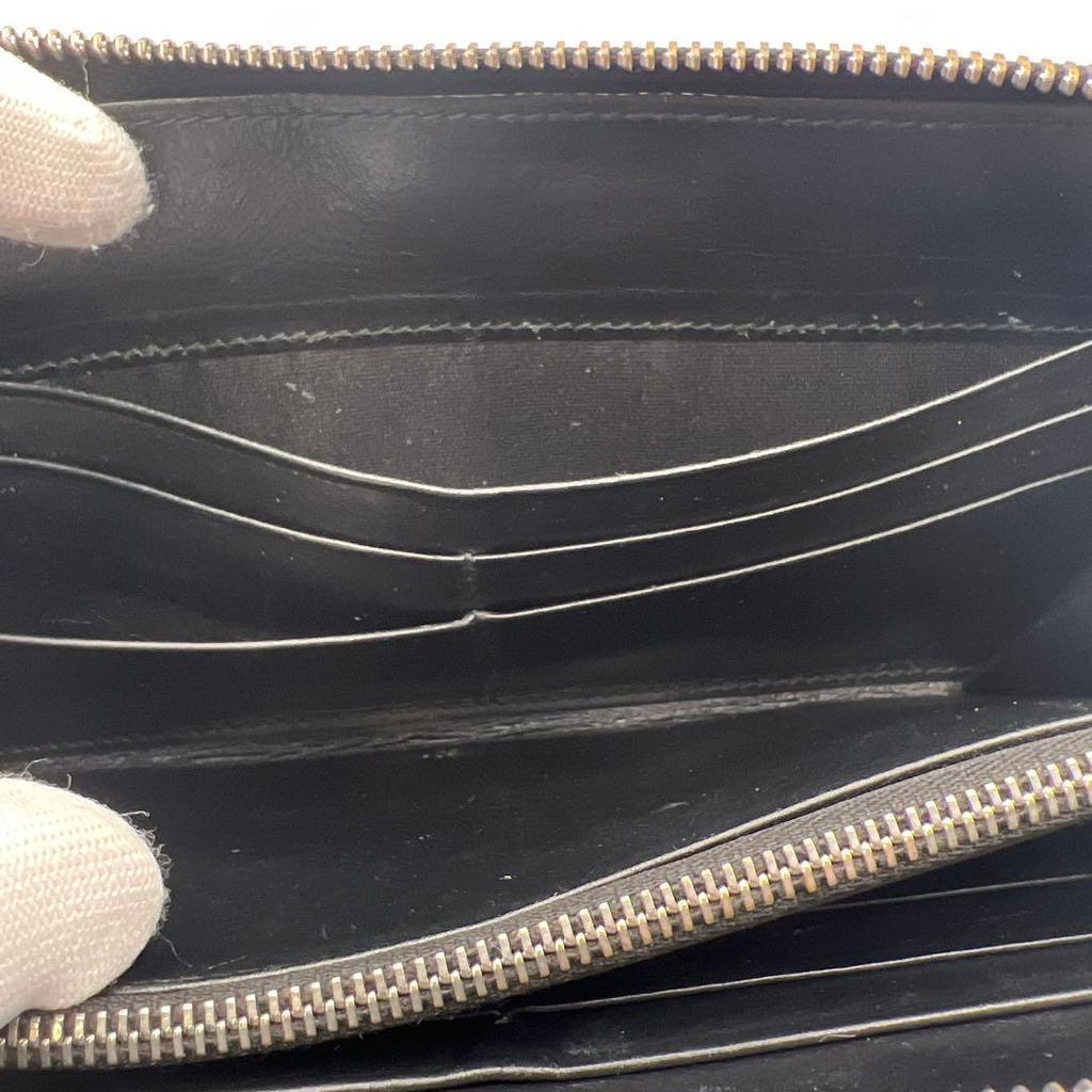 Used Popular Loewe Long Wallet Repeat Anagram Black