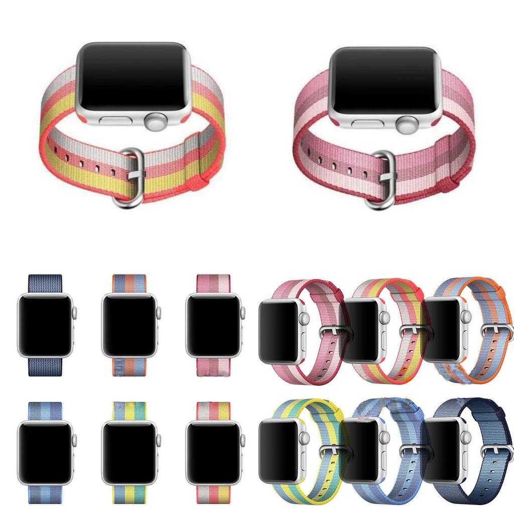 Bracelet en Nylon Sport pour Apple Watch 38mm 42mm Tissage Respirant pour Usage Actif