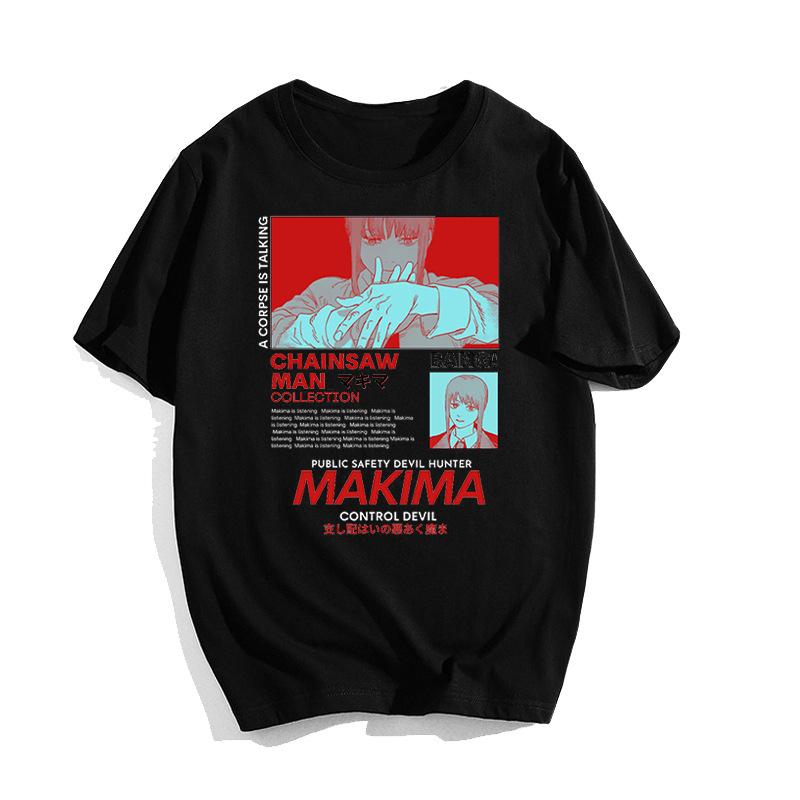 A Corpse Is Talking Japanese Anime Chainsaw Unisex Tshirt Cotton Graphic Tee Unisex Unisex Summer Streetwear