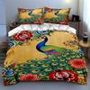 Peacock, floral, vibrant. Bedding Duvet cover sets Duvet covers Pillowcases gifts (1 * Duvet Cover 2 * Pillowcases, without duvet insert)