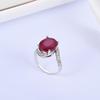 Luxury Natural Filled Ruby Ring 925 Sterling Silver Elegant Fashion Women Wedding & Banquet & Anniversary Gift