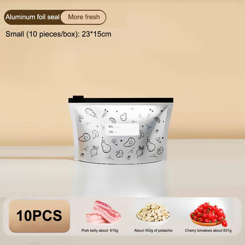 

10 шт. Пакеты из алюминиевой фольги для сохранения свежести, многоразовые самозапечатывающиеся упаковочные пакеты, утолщенные, светонепроницаемые, пакеты для хранения продуктов, фруктов