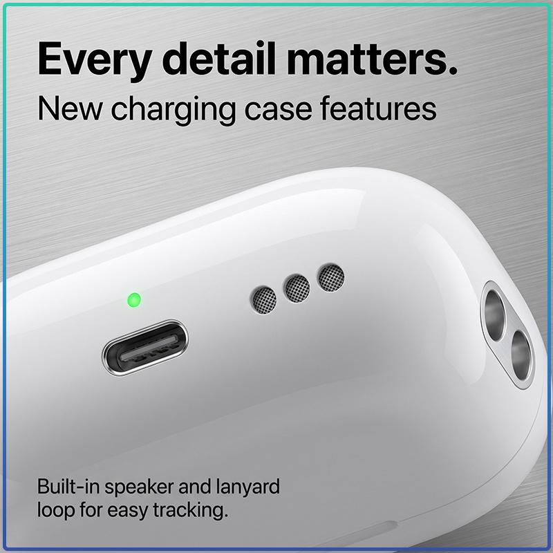 Apple AirPods Pro 2 True Wireless Earbuds Personalized Spatial Audio USB-C Charging Hands Free Earphones For iOS Android Smartphones