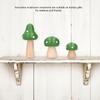 3pcs Wood Mushroom Ornament S L M Indoor Decoration Figurine Festival Gift Ornament  Bedroom
