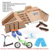 DIY Finger Skateboard Deck Ramp Set Pro Fingerboard Mini Skatepark Kit Mini Stunt Finger Board Skate Training for Kids Gifts