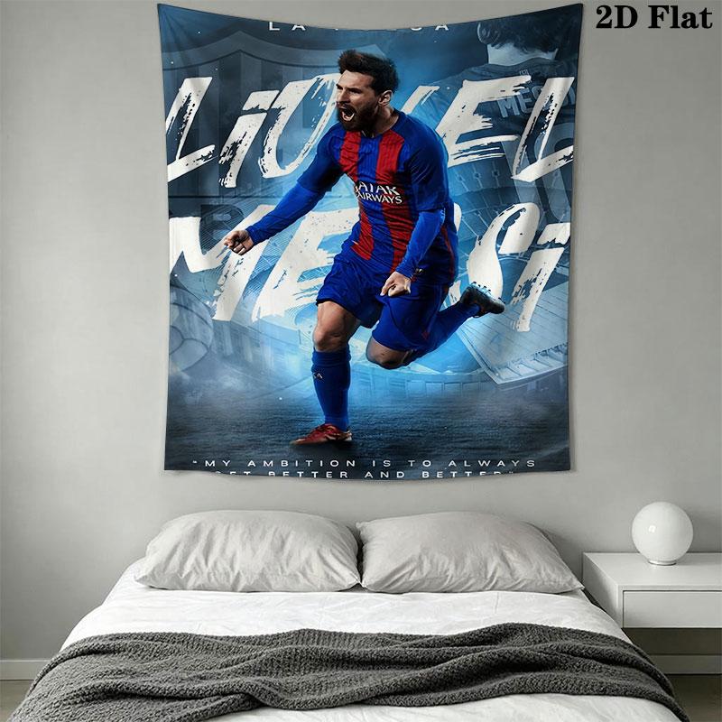 Messi Wall Hanging Printed Fabric Blanket Decorative Tapestries for Bedroom Living Room Home Decor