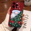 Weihnachtswichtel umarmt Baum Kunst Handyhülle für iPhone 17 16 15 14 13 12 11 Serie Pro Max Plus Doppelschichtiger Schutz