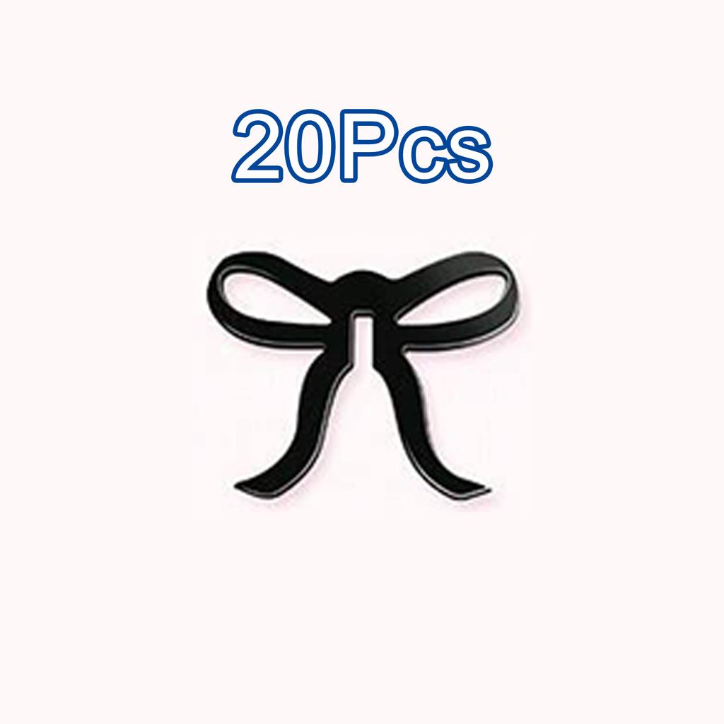 10/20pcs Acrylic Bow Tag,Wine Charm,Champagne Charms, Acrylic Bows,Party Drink Tag, Bridal Shower Favors