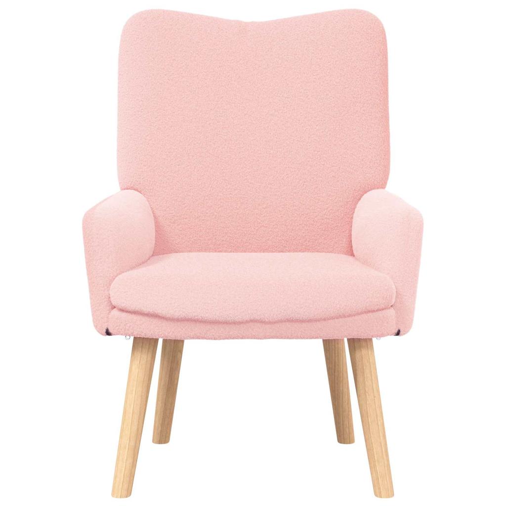 Armchair Pink 63 x 67 x 94 cm Fabric and Plywood