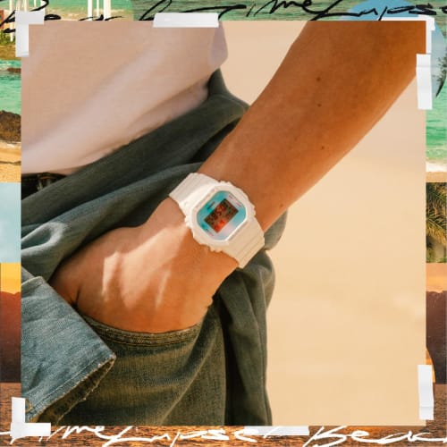 Casio Uhr G-Shock [] BEACH TIME LAPSE Serie DW-5600TL-7JF Herren Weiß