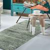 Tapis en cuir tressé vert clair 60x120