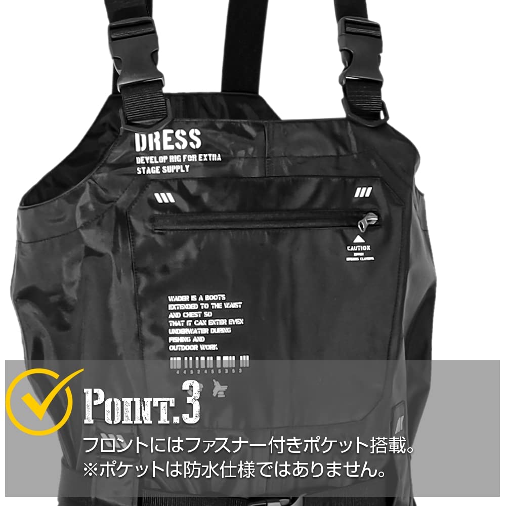 Felt Spikes Waders Chest High Waders AIRBORNE XL Felt Spikes Disaster Prevention Disaster [Dress] [Height] 175~180 [Boots] 27~27.5