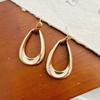 Stud Earrings Jewelry Elegant Geometric Waterdrop Earrings for Women Lightweight Statement Jewelry with Hollow Metal Studs