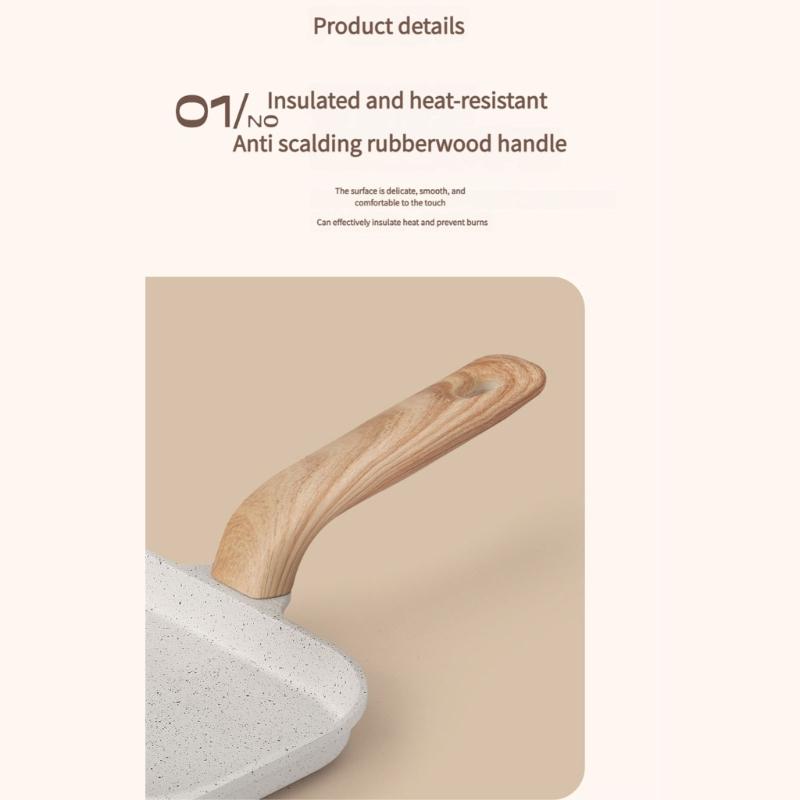 Aluminum Alloy 3 In 1 Nonstick Cookware Eggs Frying Pan For Fast Breakfast Cooking with Ergonomic Heat Resistant Grip