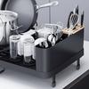 Extendable Dish Drying Rack Dish Organizer with Drainage Multifunctional Dish Rack with Cutlery And Cup Holders for Kitchen Countertop