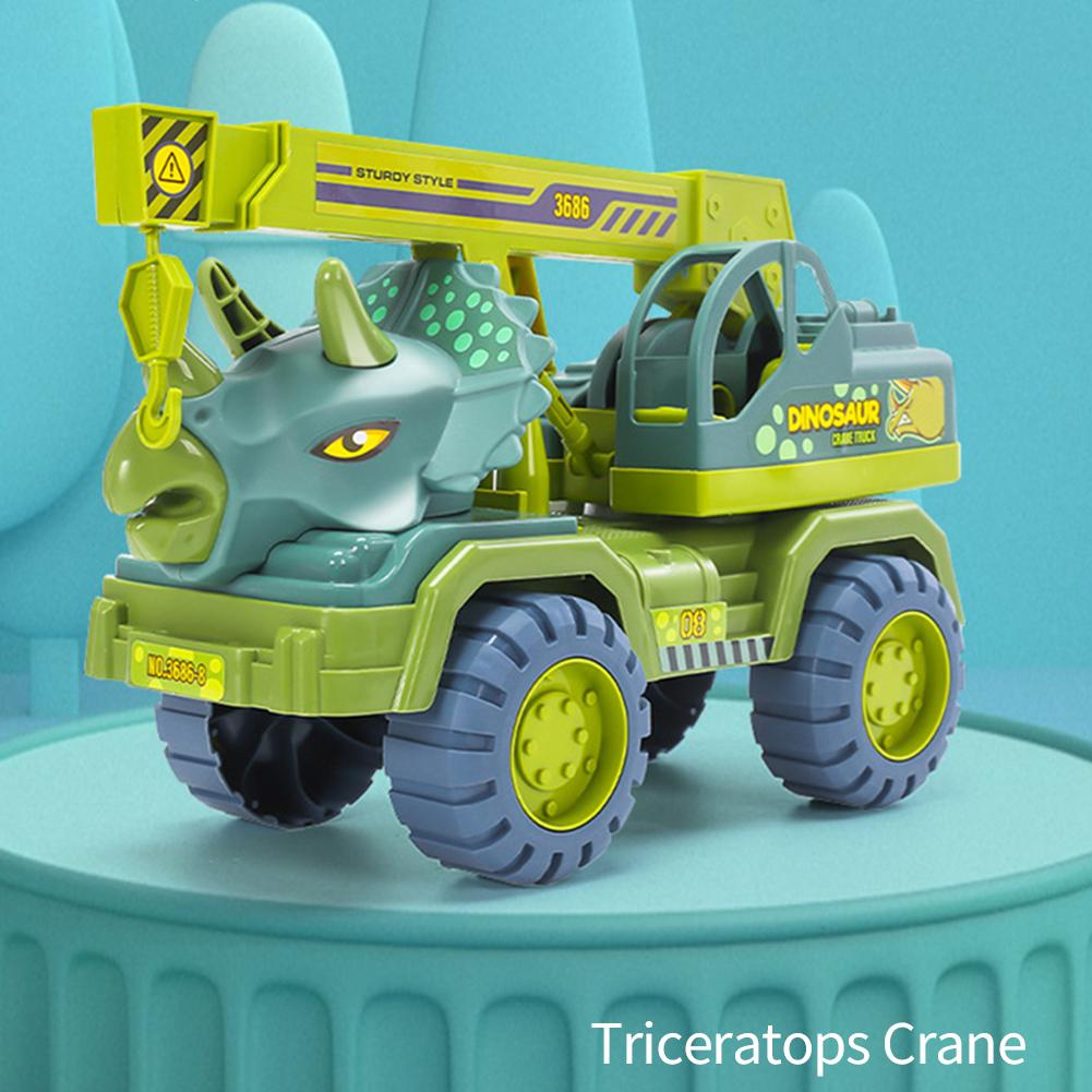 Children Dinosaur Engineering Car Toys Kids Large Size Transport Excavator Vehicles Carrier Truck Toy Pull Back Vehicle Gifts