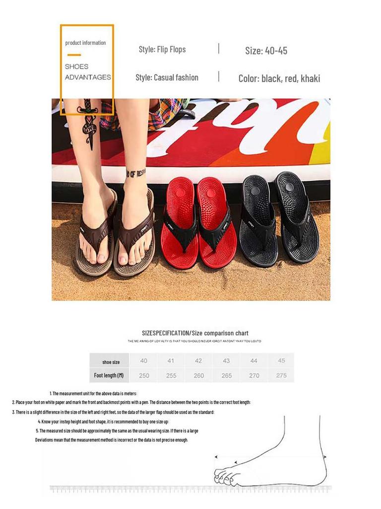 2023 Men's Breathable Non-Slip Trendy Beach Flip-Flops