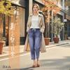 Stylish Denim Pants for Elastic Cropped American Casual High Boyfriend for Women in Their Perfect for the Everyday Light Size L [UQQA] Women, Waist,