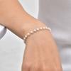 Women's Stainless Steel Beaded Ball Bracelet, Pearl Bracelet, Non-Tarnish Stackable Jewelry Adjustable Wedding Accessories