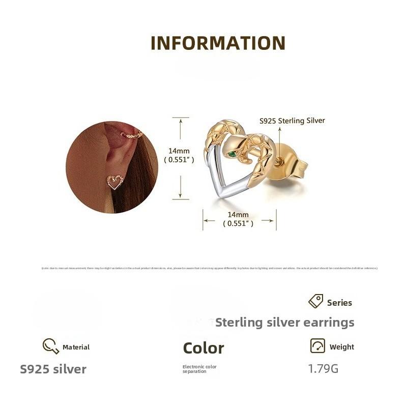 S925 Sterling Silver Floral Earrings Fashion Personalized Trend Earrings