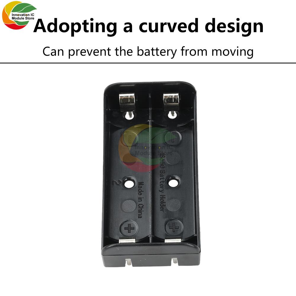 Battery Box With Nickel Plated Spring Plate Suitable For 18650/21700 Flat Cylindrical Lithium Battery Pcb Plug-In Version