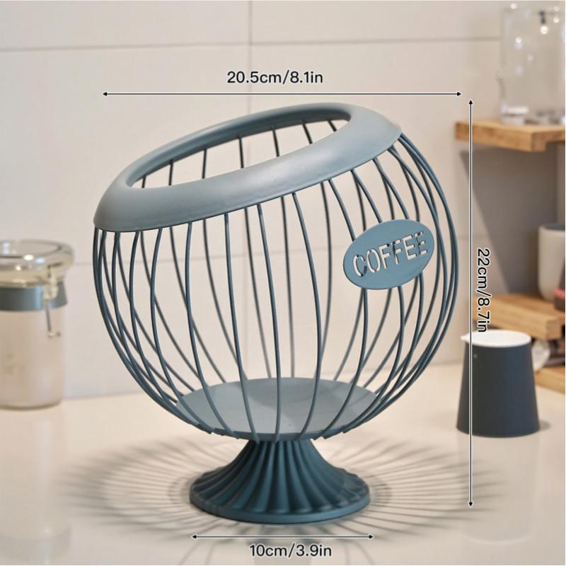 1PCS Iron Coffee Capsule Holder Fruit Snack Storage Rack Multifunctional Hollow Coffee Pod Storage Rack Suitable For Home Cafes