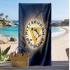 Asciugamano da Spiaggia Stampa Pittsburgh Penguins Morbido Portatile Asciugatura Rapida?Asciugamano Asciutto Per Piscina Vacanza Estiva Sport all'Aperto