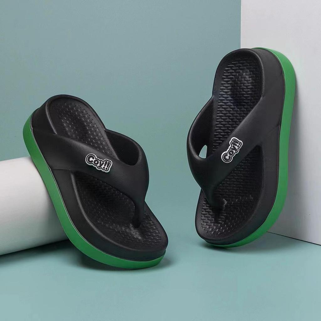 Women's Summer Thick Sole Non-Slip Flip-Flops - Stylish, Colorful Beach Sandals with Comfortable Design